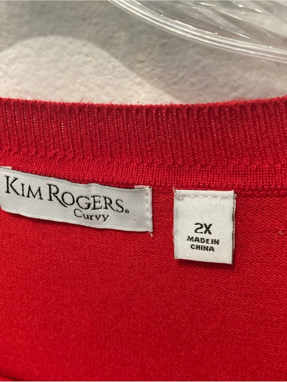 KIM ROGERS red black plaid scoop neck rayon blend pullover sweater 2X - Picture 6 of 8